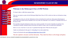 Tablet Screenshot of mckeesportclassof1983.com